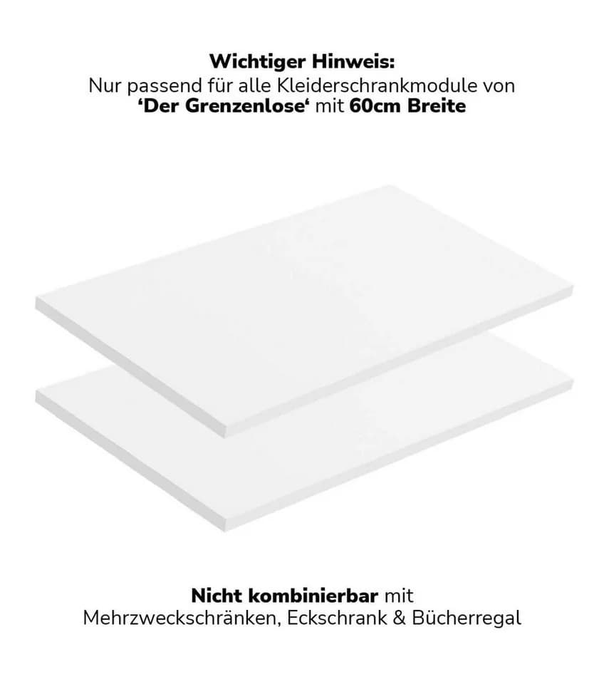 mokebo Einlegeboden Die Ableger 2er-Set Weiß für Kleiderschrank - Bild 2