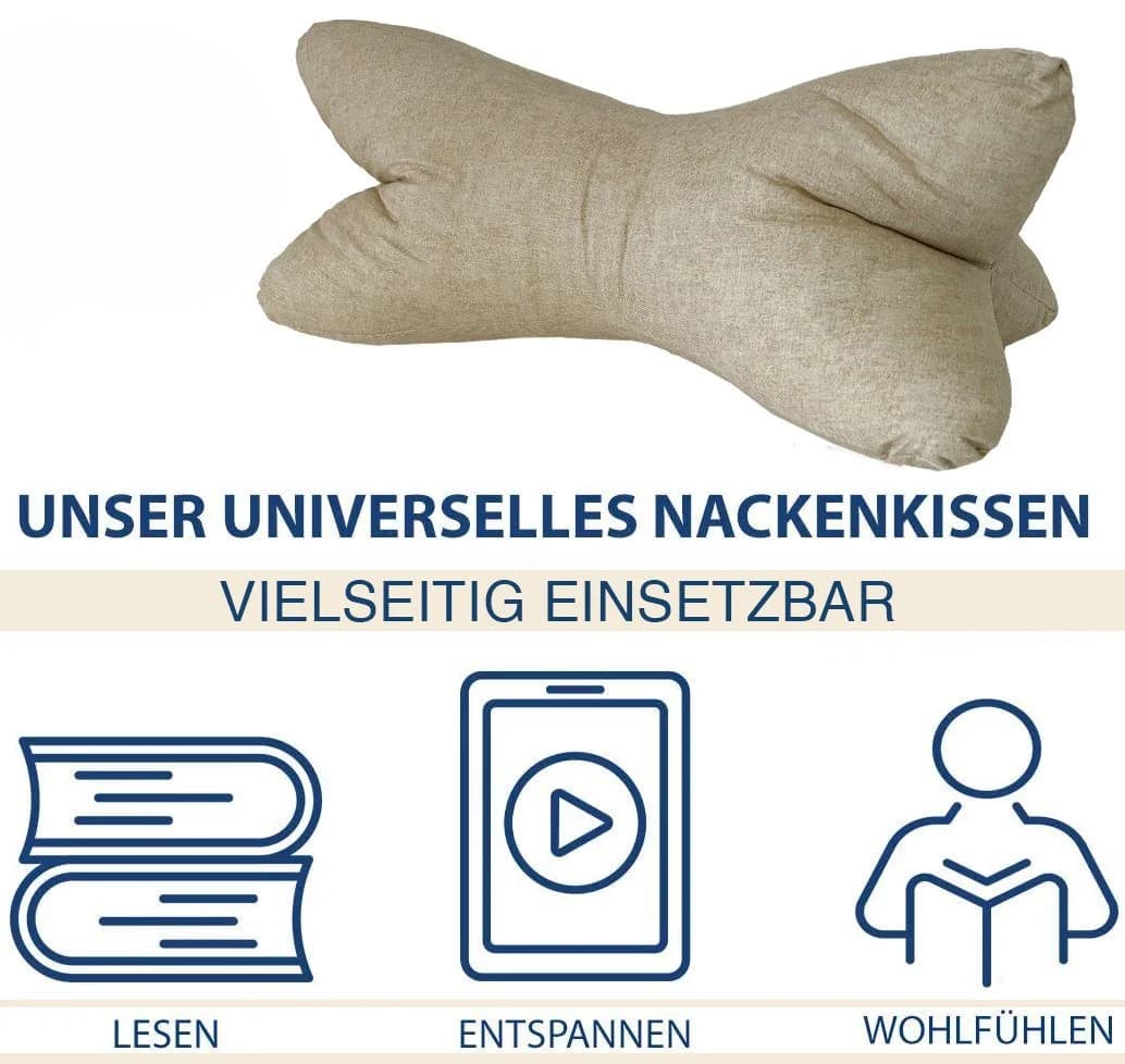 Dr. Berger Nackenkissen Leseknochen Beige - Bild 3