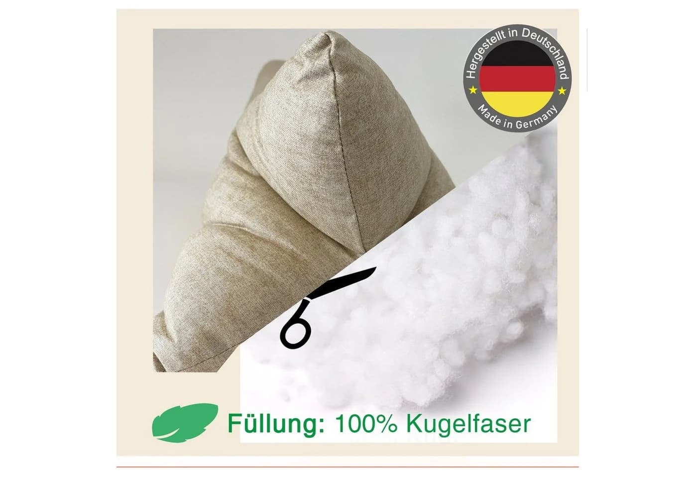 Dr. Berger Nackenkissen Leseknochen Beige - Bild 5