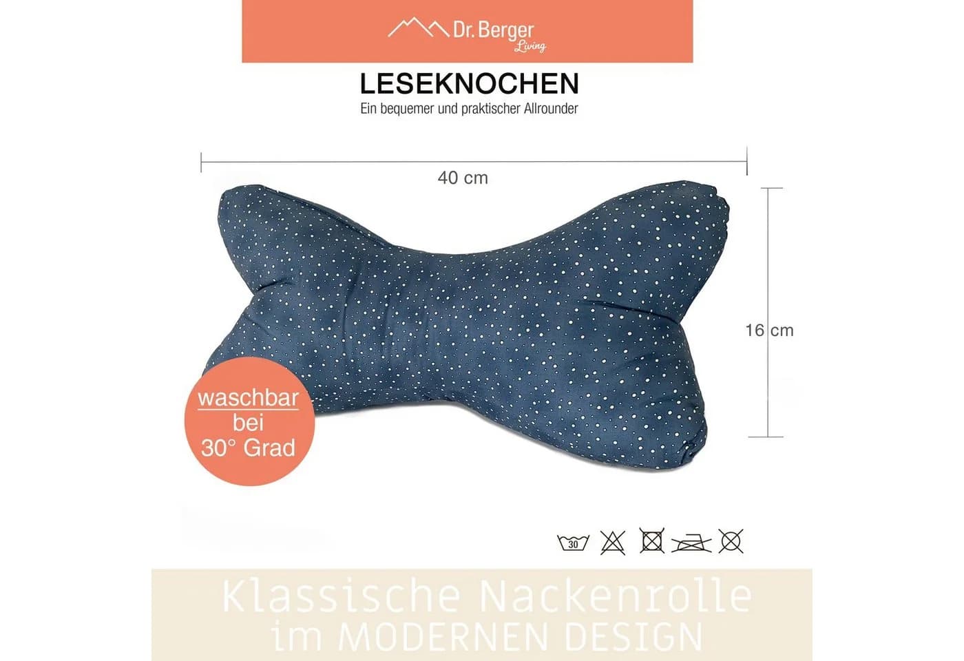 Dr. Berger Living Nackenkissen Leseknochen Spaceblue