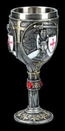 Figuren Shop GmbH Ritter Kelch First Knight bunt Kunststein Edelstahl Bild 1