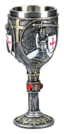 Figuren Shop GmbH Ritter Kelch First Knight bunt Kunststein Edelstahl Bild 2