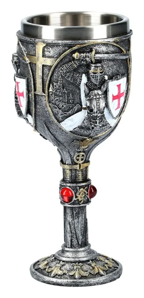 Figuren Shop GmbH Ritter Kelch First Knight bunt Kunststein Edelstahl - Bild 2