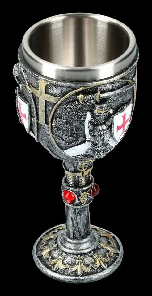 Figuren Shop GmbH Ritter Kelch First Knight bunt Kunststein Edelstahl - Bild 4
