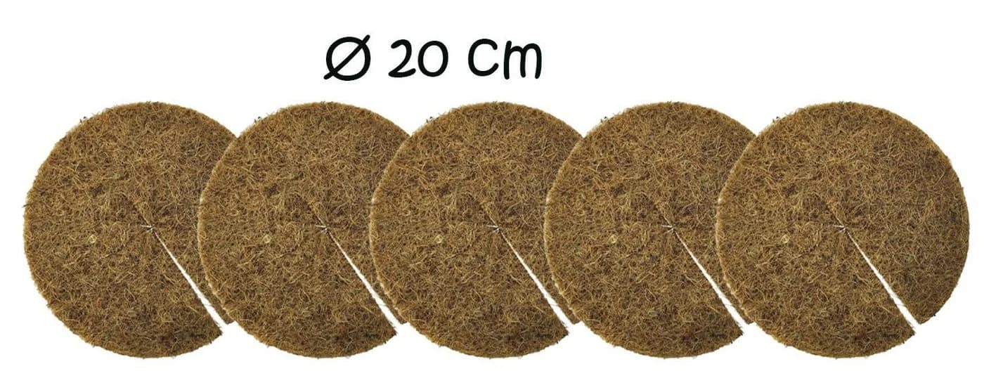 varivendo Kokos-Mulchscheiben 5er Set 200 mm Braun Winterschutz - Bild 2