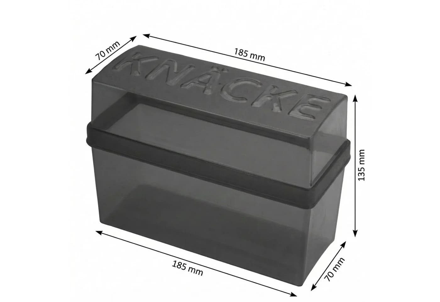 varivendo Knäckebrot-Box Grau Kunststoff mit Deckel - Bild 5