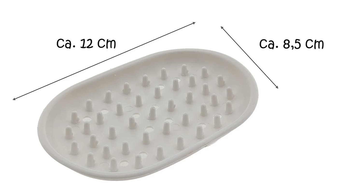 varivendo Seifenablage Seifenigel 2er Set Weiß Rutschfest PVC