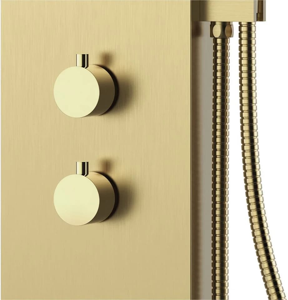 Marwell Duschsäule Essenza Gold Edelstahl Regendusche - Bild 5
