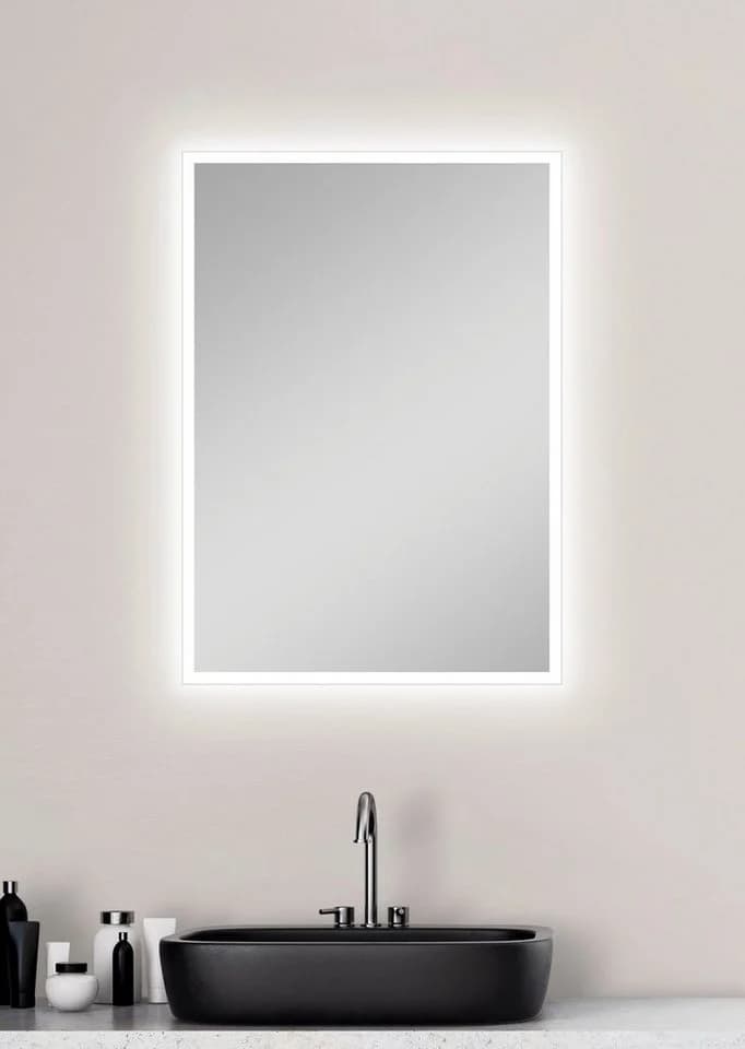 TALOS Badspiegel mit LED-Beleuchtung Weiß Glas Modern - Bild 2