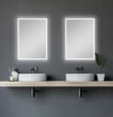 TALOS Badspiegel mit LED-Beleuchtung Weiß Glas Modern Bild 5