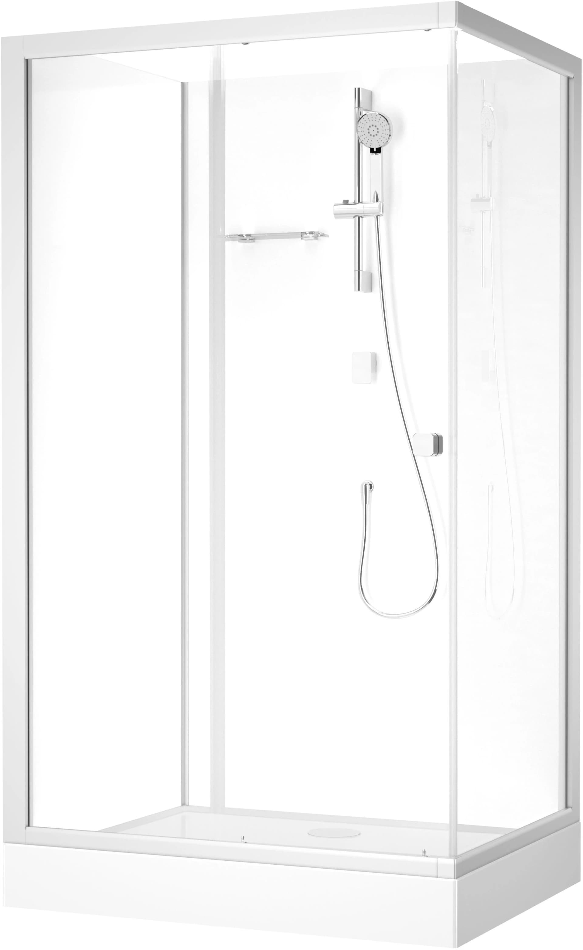 MARWELL Komplettdusche Fresh Shower Rectangle weiß mit Gleittüren