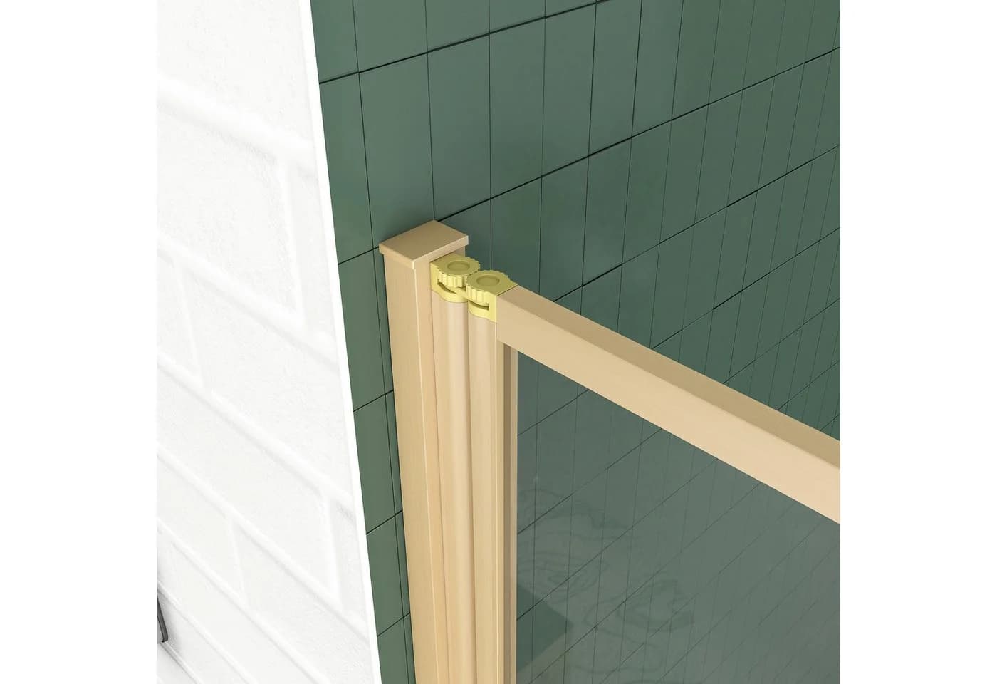 Badewannenaufsatz MARWELL Double Gold - Duschwand 120x70cm - Bild 4