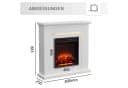 Balderia Elektrokamin Pandora Standkamin 3D Flamme 2000 W Weiß Bild 3