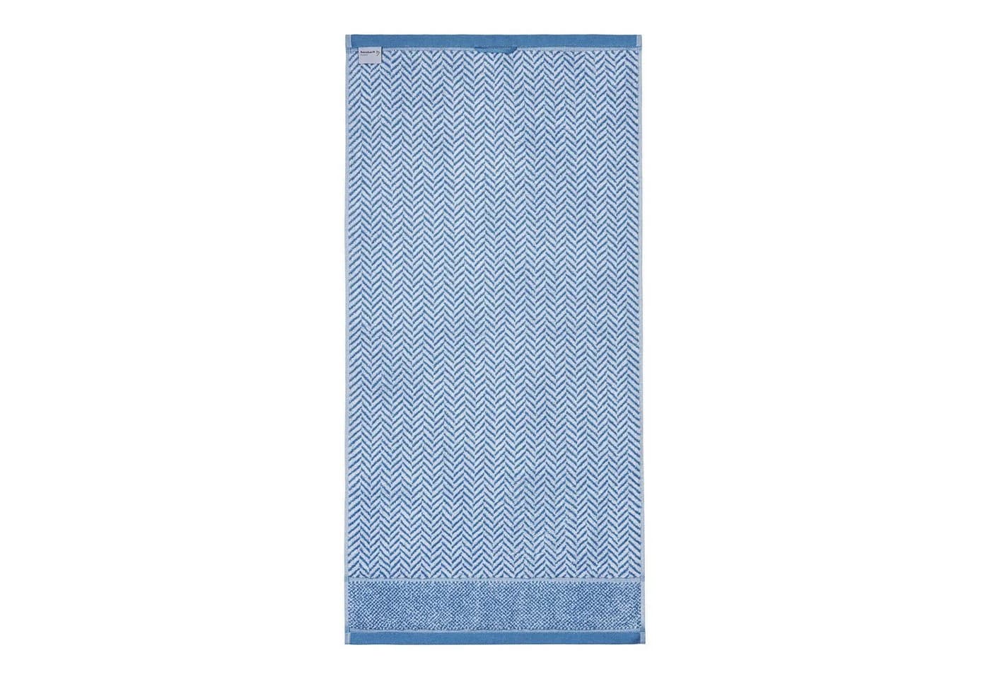 herzbach home Handtuch Set Italiana Blau Gemustert Premium-Qualität