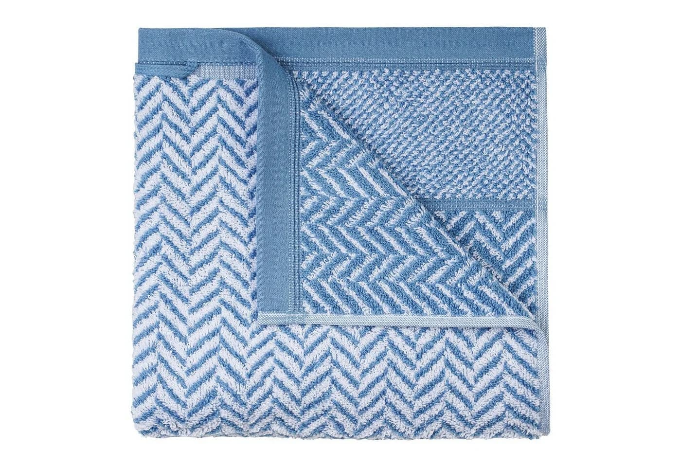 herzbach home Handtuch Set Italiana Blau Gemustert Premium-Qualität - Bild 3
