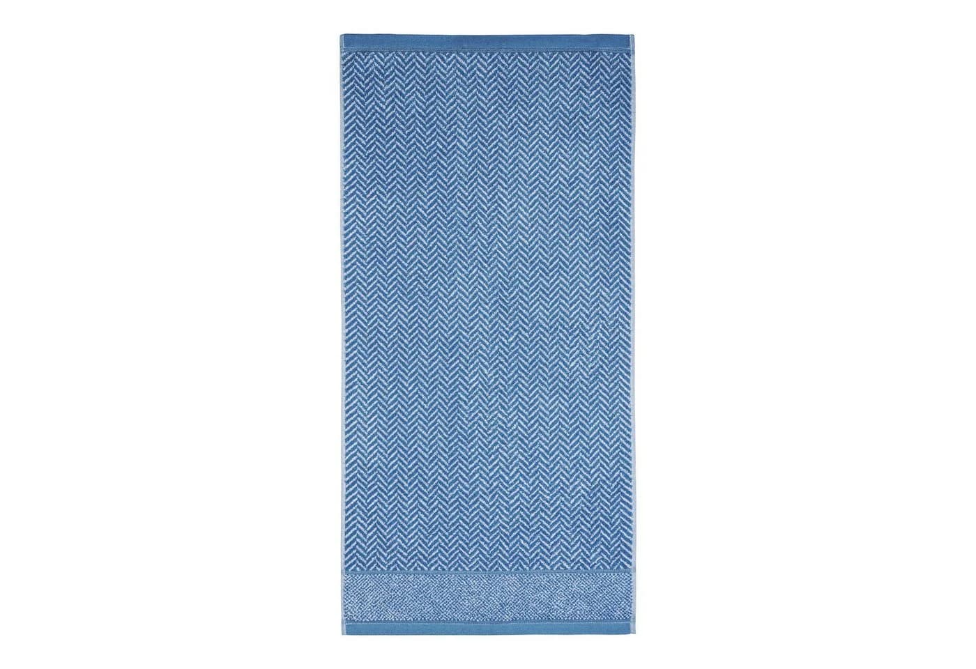 herzbach home Handtuch Set Italiana Blau Gemustert Premium-Qualität - Bild 4