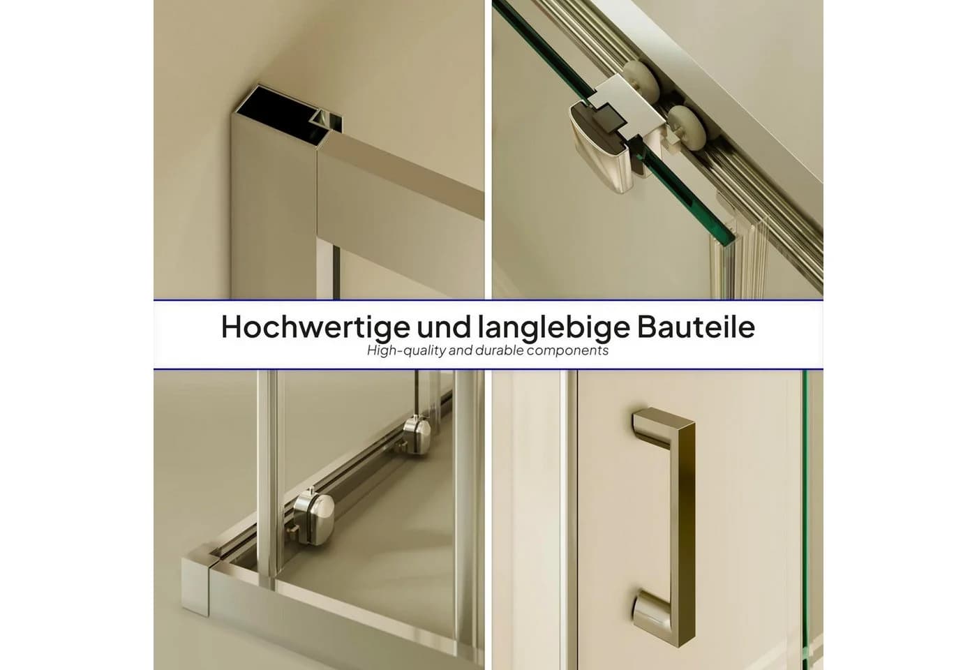 i-flair Eckdusche DIANA Schiebetür Duschkabine 70x70 cm ESG Glas silber - Bild 4