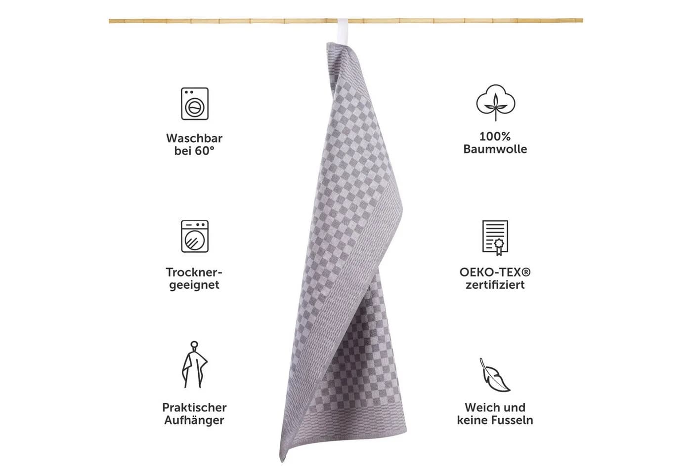 Blumtal Geschirrtuch Premium Baumwolle 50x70cm