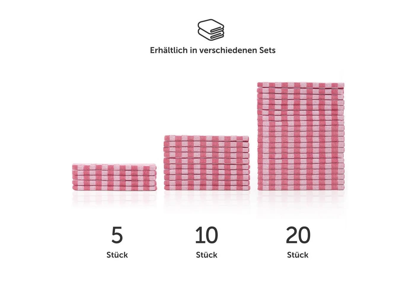 Blumtal Premium Geschirrtuch 100% Baumwolle Rot 50x70cm - Bild 5