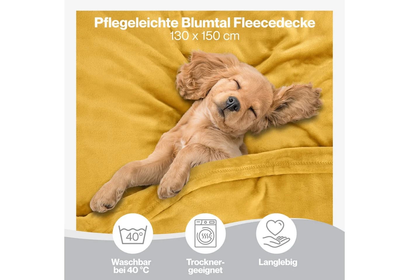 Wohndecke Kuschelige Fleecedecke Oeko-Tex zertifiziert Blumtal - Bild 3