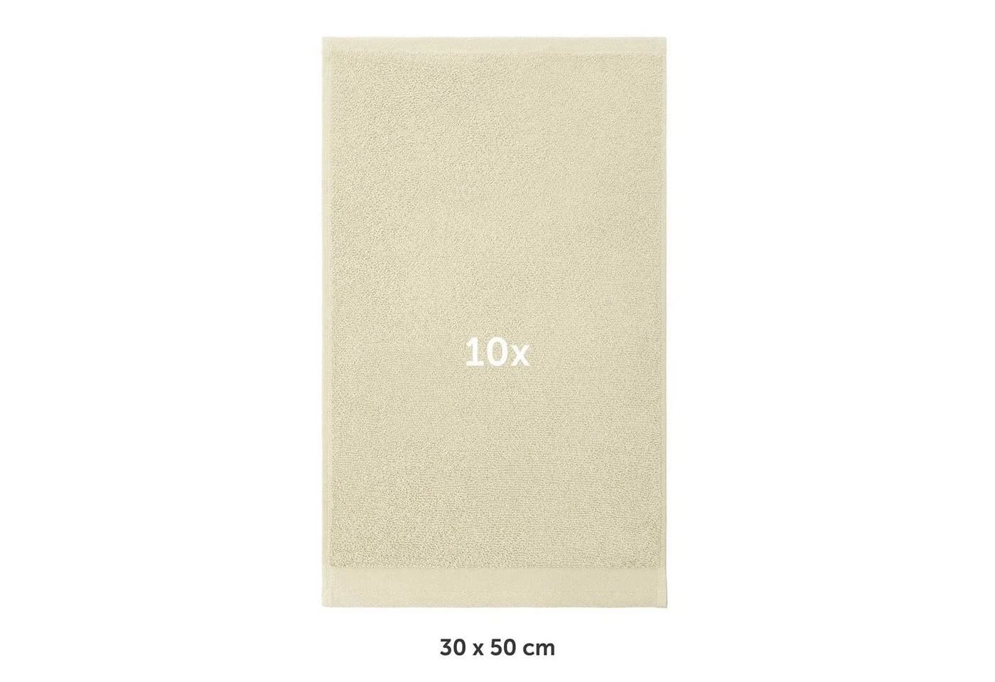 Blumtal Gästehandtücher Premium 10er Set Beige Frottee