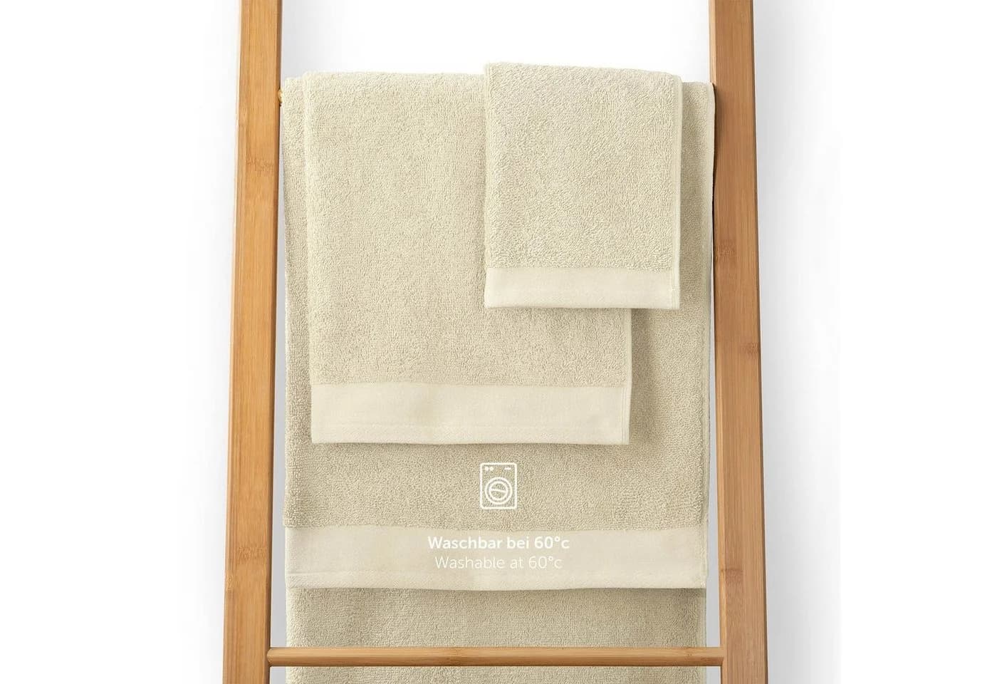 Blumtal Waschhandschuh 10er Set Frottee 15x20 cm Beige - Bild 4