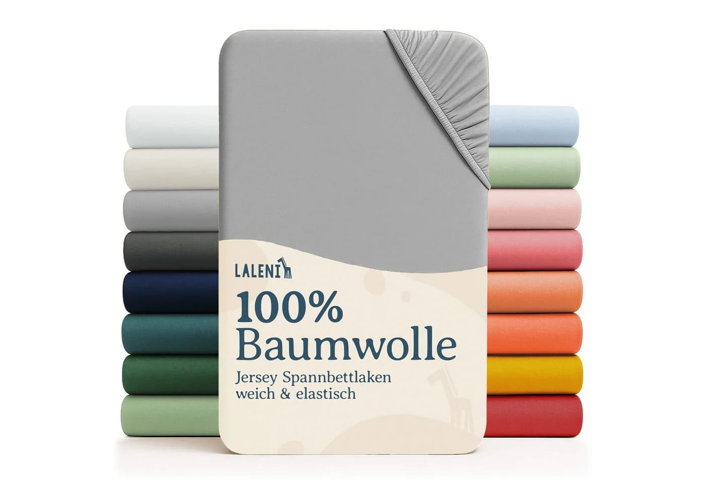 Laleni Spannbettlaken Baumwolle Gummizug Rundum 2 Stück Kinderbett - Bild 2