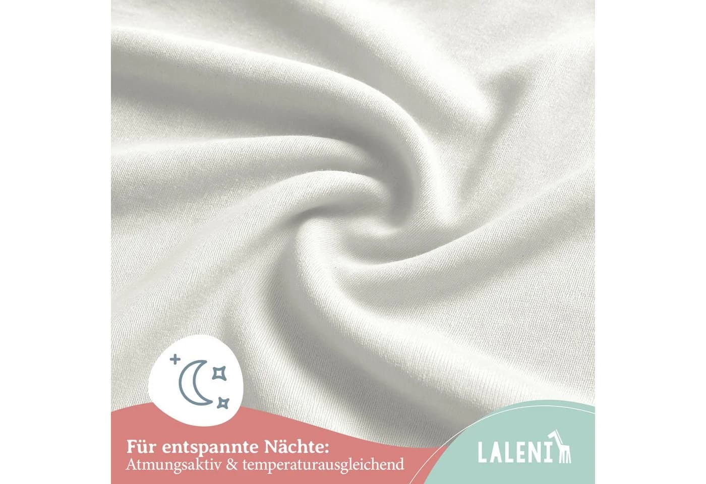 Laleni Spannbettlaken Baumwolle Rundumgummizug Beige - Bild 5