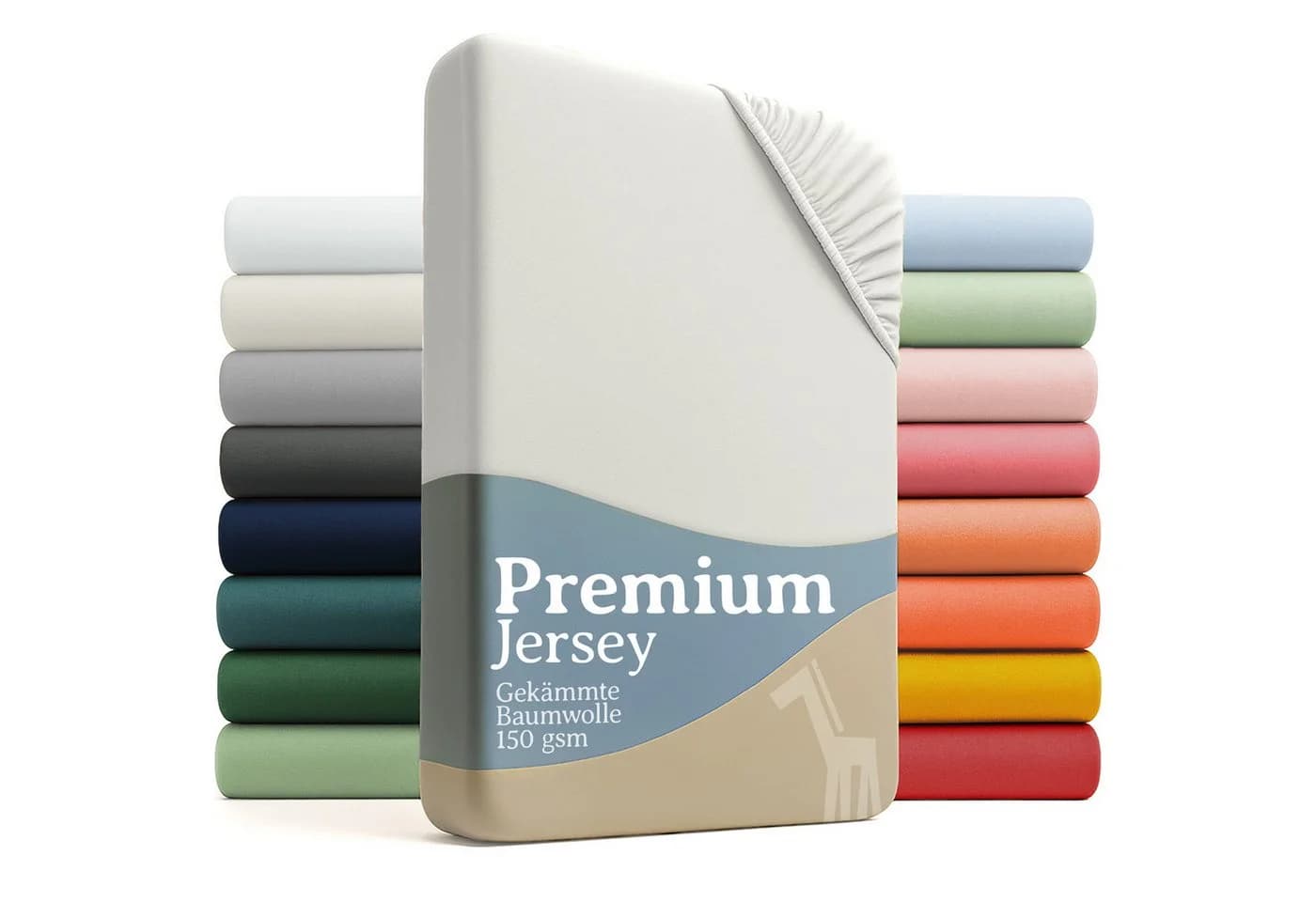 Laleni Spannbettlaken Premium 100% Baumwolle Jersey Beige - Bild 2