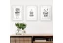 Kreative Feder 3-teiliges Poster-Set Bad WC mit Rahmen Bild 1