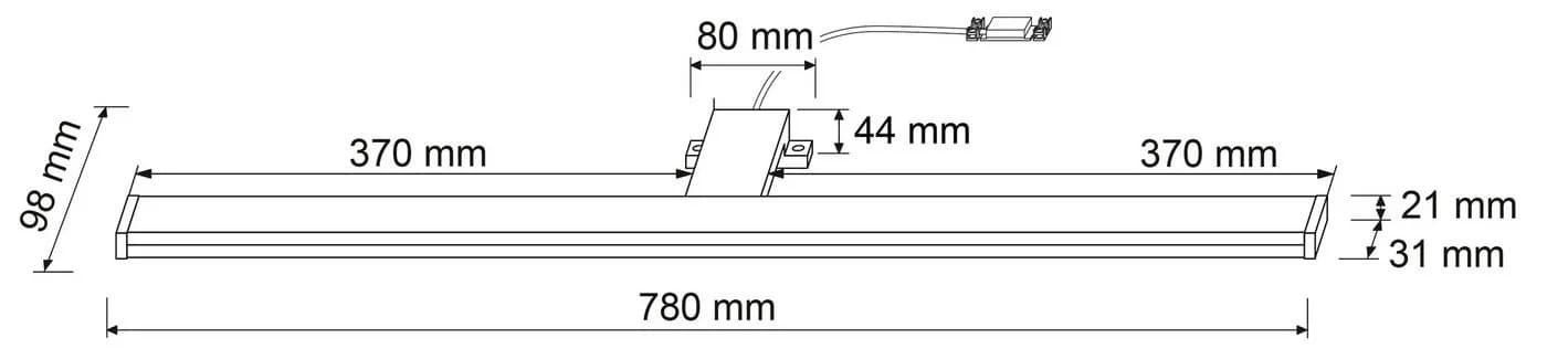 SEBSON LED Spiegelleuchte 80cm Neutralweiß IP44 - Bild 4