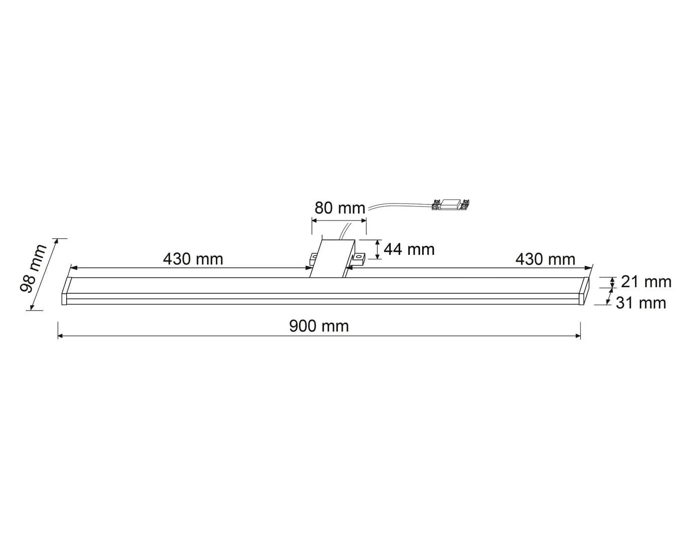 SEBSON LED Spiegelleuchte Bad 90cm IP44 Neutralweiß - Bild 3