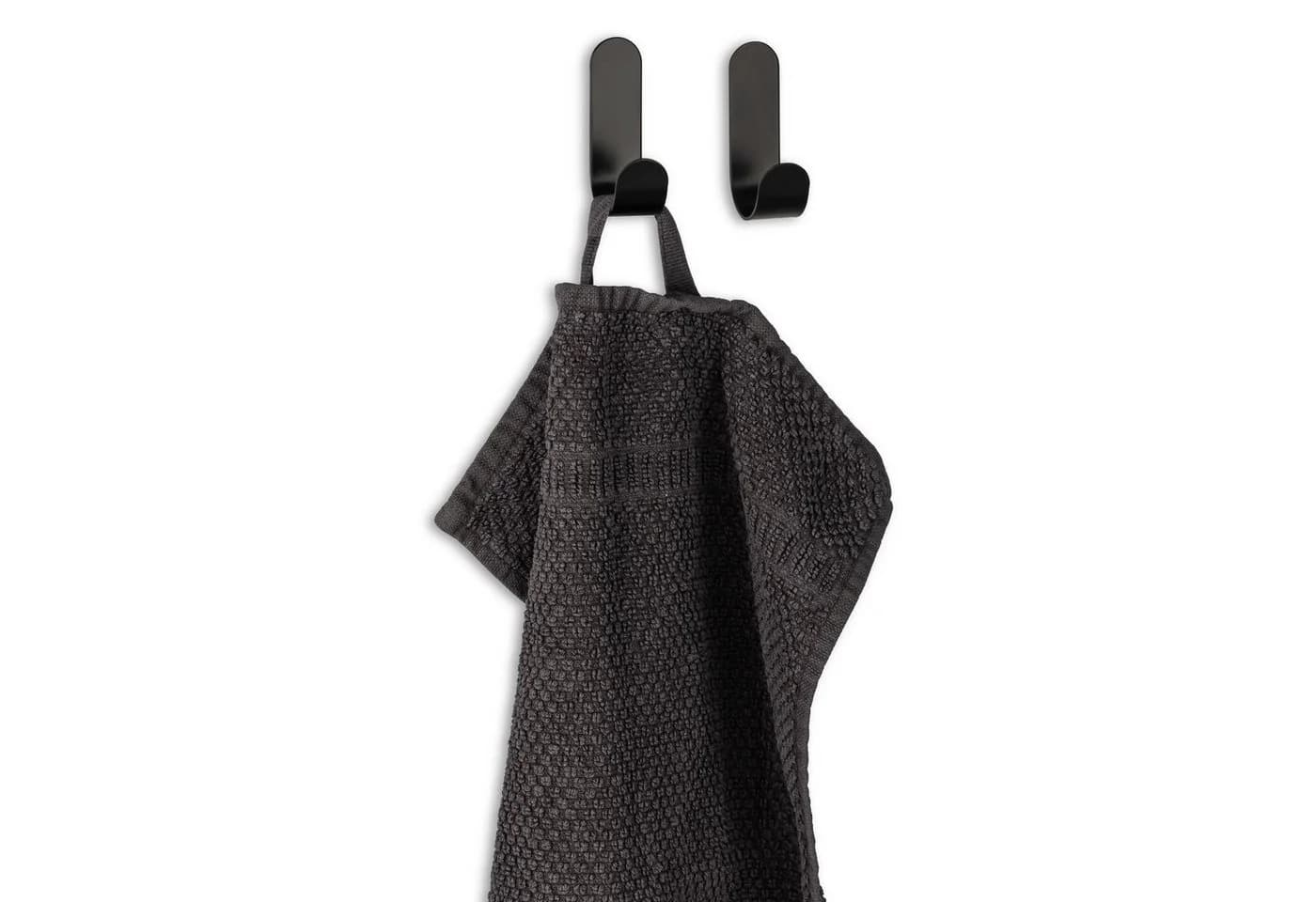SEBSON Handtuchhalter Wandhaken Schwarz 6er Set Edelstahl - Bild 4