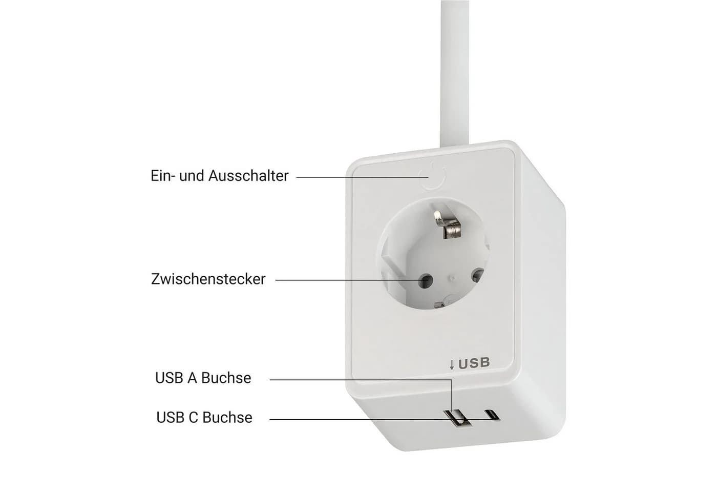 SEBSON LED Steckdosenleuchte dimmbar mit Flexarm und USB - Bild 3