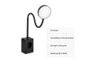 SEBSON LED Steckdosenleuchte Dimmbar Schwarz Flexarm USB Bild 1
