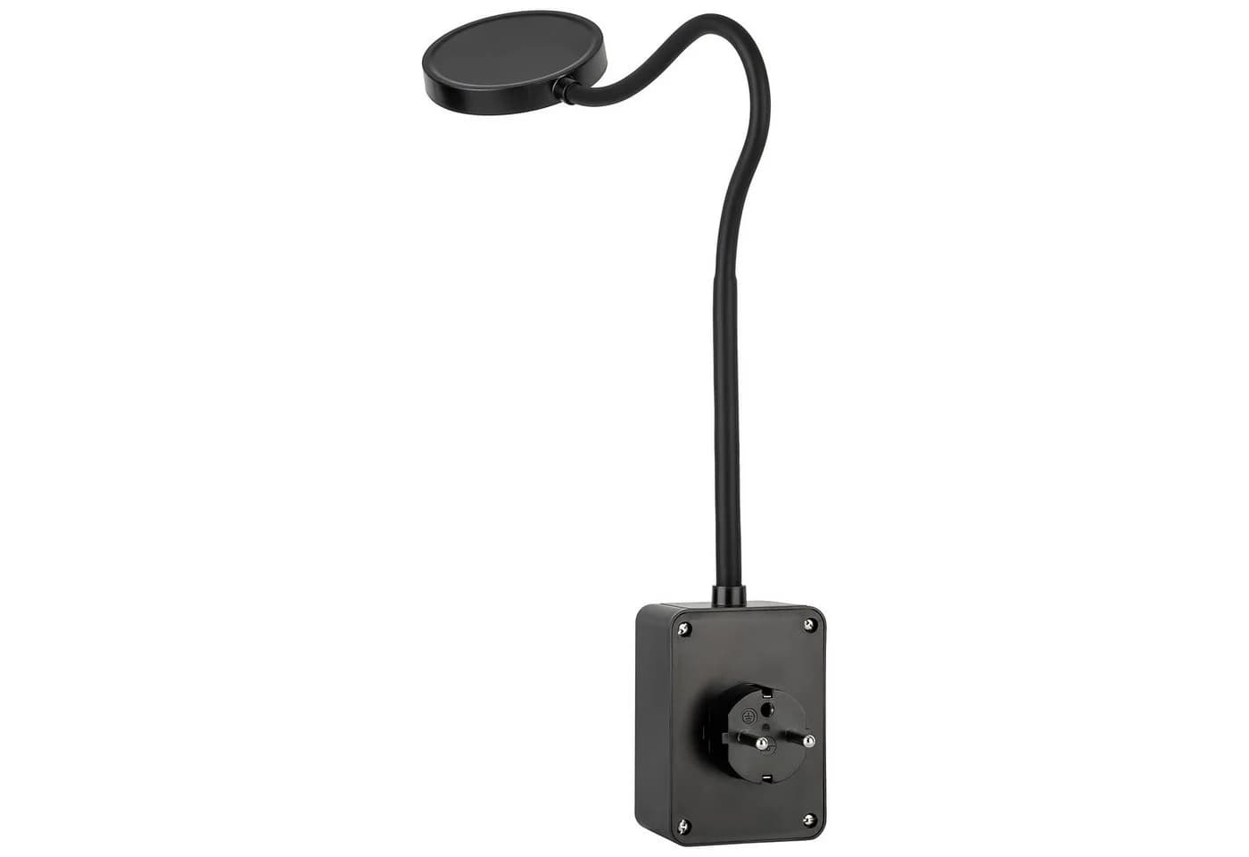 SEBSON LED Steckdosenleuchte Dimmbar Schwarz Flexarm USB - Bild 5