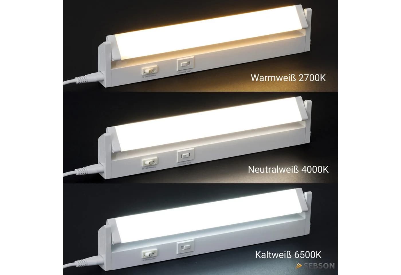 SEBSON LED Unterbauleuchte 80cm Dimmbar Weiß - Bild 4