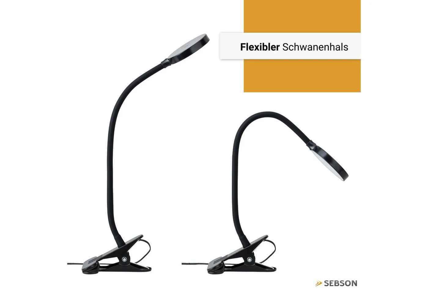 SEBSON LED Klemmlampe Bett 4W Dimmbar Neutralweiß - Bild 5