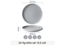 JIWOO 24-teiliges Keramik-Tellerset Grau Ø27,7cm Bild 1