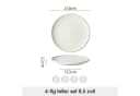 JIWOO Speiseteller 4er Ø21,8cm Weiß Keramik Tellerset Bild 1
