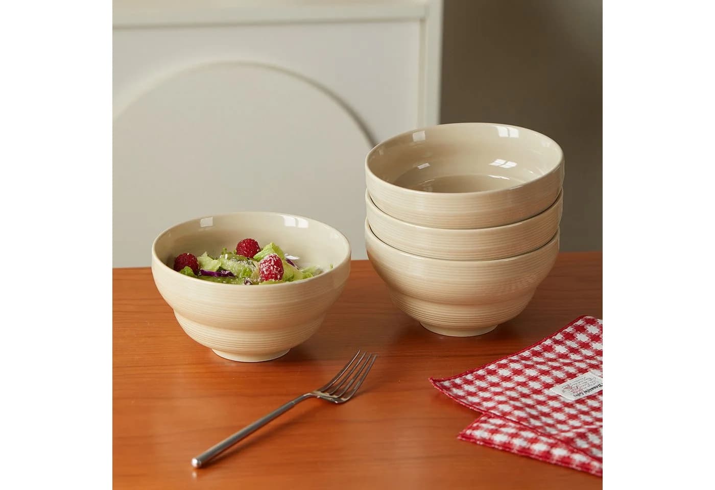 JIWOO Schüsselset 4-tlg. Keramik Braun - Bild 3