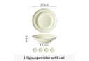 JIWOO Suppenteller 4er Ø20,3 cm Weiß Keramik Bild 1