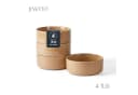 JIWOO Salatschüssel 4er Set Keramik Braun Ø13,5cm Bild 2