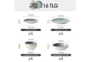 JIWOO Geschirr-Set 16-tlg. Blau Keramik Bild 1