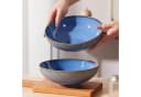 JIWOO Suppenteller 6er Set Blau Keramik Ø20cm Mikrowellenfest Bild 3