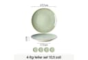 JIWOO Keramik-Tellerset 4-teilig Grün Ø27,7cm Bild 1