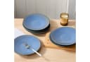 JIWOO Keramik-Tellerset 6-teilig Blau Ø21,7cm Mikrowellen- & spülmaschinenfest Bild 4