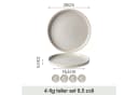 JIWOO Speiseteller 4er Ø20cm Weiß Keramik Bild 1