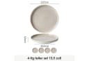JIWOO Speiseteller 4er Ø27,7 cm Weiß Keramik Bild 1