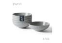 JIWOO Suppenteller 6er Set Grau Keramik Ø20cm Mikrowellenfest Bild 2